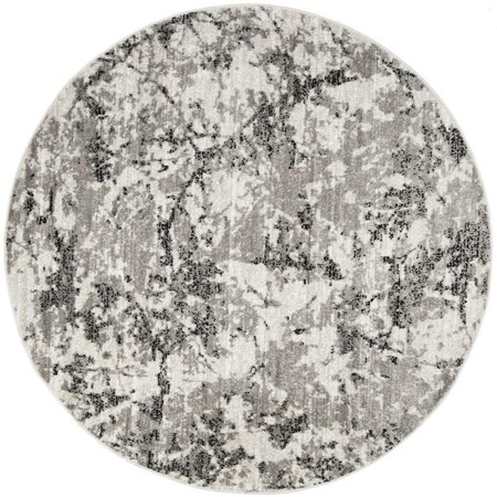 Safavieh 6 ft. 7 in. x 6 ft. 7 in. ContemporarySkyler Power Loom Area Rug Grey & Ivory SKY186K-6R